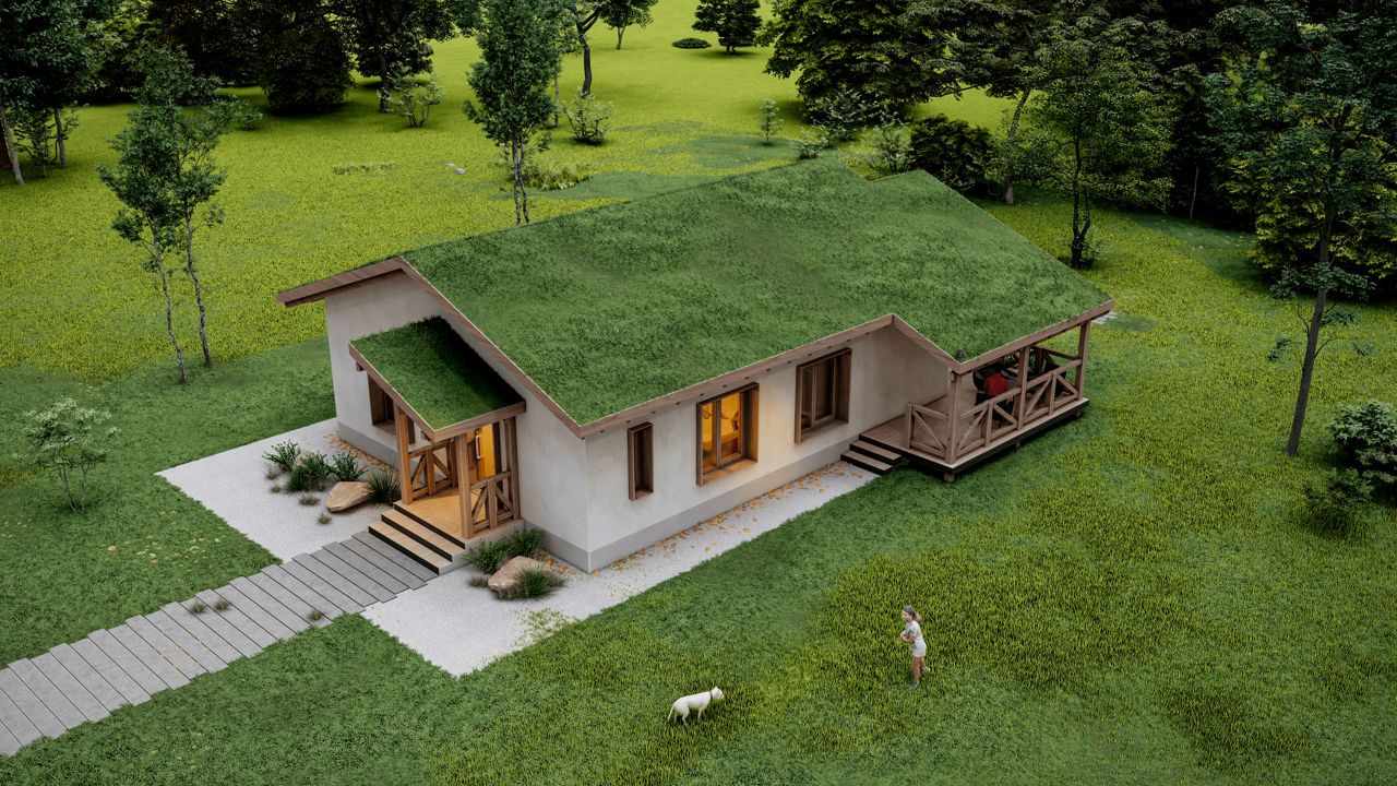 Constructia caselor din lemn si paie! / Cтроительство домов из дерева и соломы!